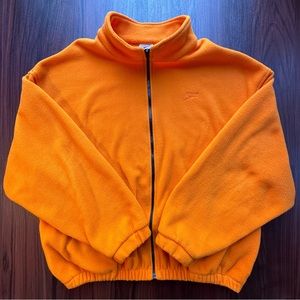 Vintage 90s SPEEDO Orange Fleece Full Zip Sweater Men's Size Large